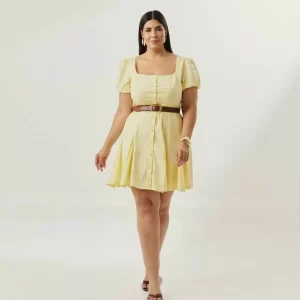 Vestido Curto Amarelo