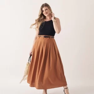 Vestido Vitoria Preta com Telha